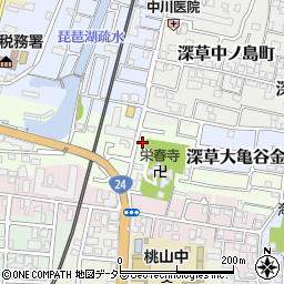 京都府京都市伏見区桃山町丹下43周辺の地図
