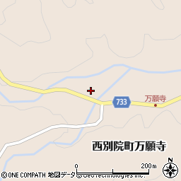 京都府亀岡市西別院町万願寺（下中田）周辺の地図