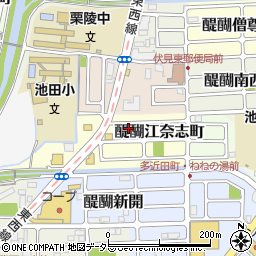 京都府京都市伏見区醍醐江奈志町10-128周辺の地図