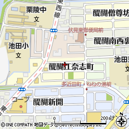 京都府京都市伏見区醍醐江奈志町10-9周辺の地図