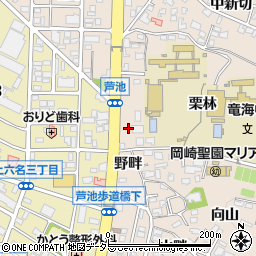 愛知県岡崎市明大寺町野畔10周辺の地図