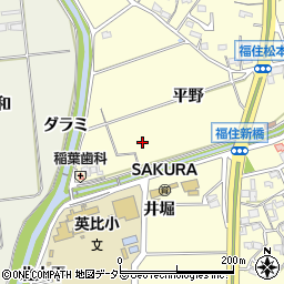 愛知県知多郡阿久比町福住周辺の地図