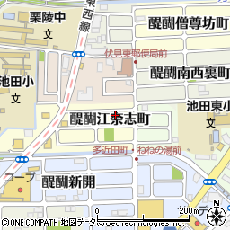 京都府京都市伏見区醍醐江奈志町10-51周辺の地図