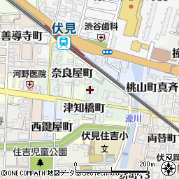 京都府京都市伏見区津知橋町377周辺の地図