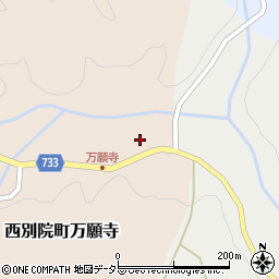 京都府亀岡市西別院町万願寺（河原）周辺の地図