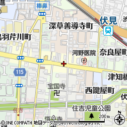 〒612-8303 京都府京都市伏見区菱屋町の地図