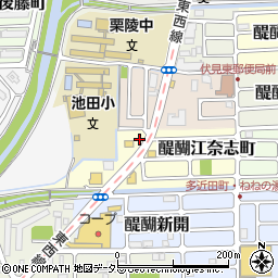 京都府京都市伏見区醍醐江奈志町10-157周辺の地図