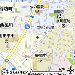 京都府京都市伏見区醍醐構口町2周辺の地図