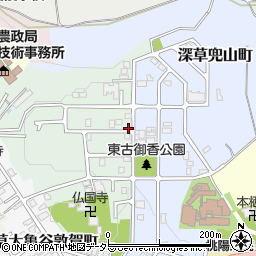 京都府京都市伏見区深草大亀谷古御香町119-1周辺の地図