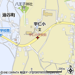 宇仁小学校前周辺の地図