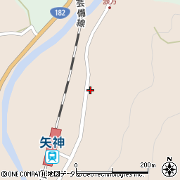 岡山県新見市哲西町矢田48周辺の地図