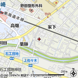 愛知県岡崎市大和町家下60周辺の地図