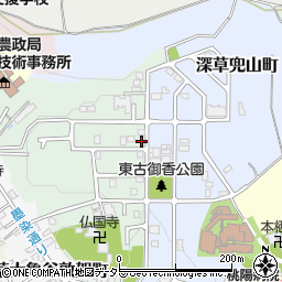 京都府京都市伏見区深草大亀谷古御香町119周辺の地図