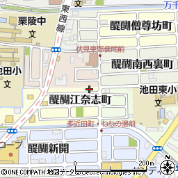 京都府京都市伏見区醍醐江奈志町10-142周辺の地図