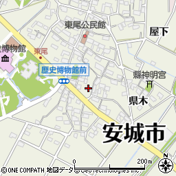 愛知県安城市安城町横町36周辺の地図