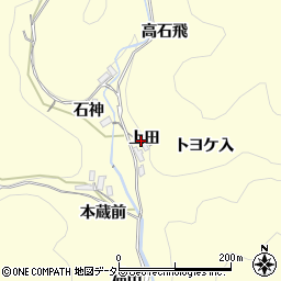 愛知県岡崎市蓬生町上田周辺の地図