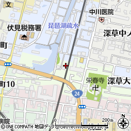 京都府京都市伏見区桃山町丹下22-17周辺の地図