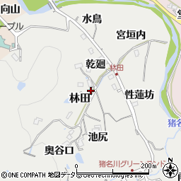 兵庫県川辺郡猪名川町林田周辺の地図