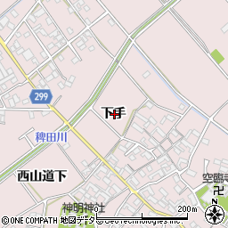 愛知県安城市高棚町下手周辺の地図