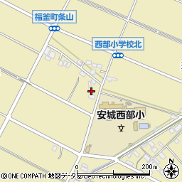 愛知県安城市福釜町笠松33周辺の地図