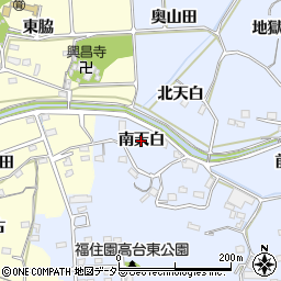愛知県阿久比町（知多郡）板山（南天白）周辺の地図