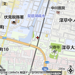 京都府京都市伏見区桃山町丹下21周辺の地図