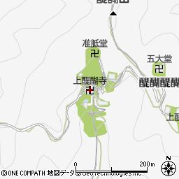 上醍醐寺周辺の地図