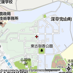 京都府京都市伏見区深草大亀谷古御香町118周辺の地図