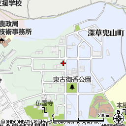 京都府京都市伏見区深草大亀谷古御香町118周辺の地図