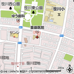 笹川周辺の地図