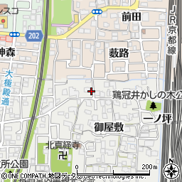 京都府向日市鶏冠井町北井戸周辺の地図