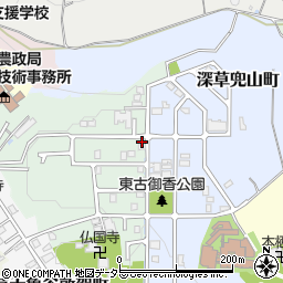 京都府京都市伏見区深草大亀谷古御香町117周辺の地図