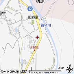兵庫県猪名川町（川辺郡）木間生（前芝）周辺の地図