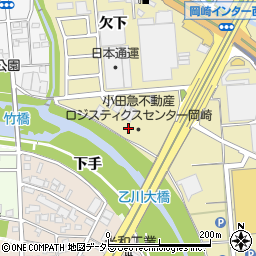 愛知県岡崎市大平町小欠周辺の地図