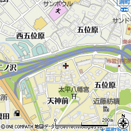 愛知県岡崎市大平町天神前21周辺の地図