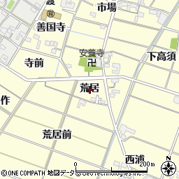 愛知県岡崎市渡町荒居周辺の地図