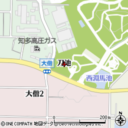 愛知県知多市大興寺刀池周辺の地図
