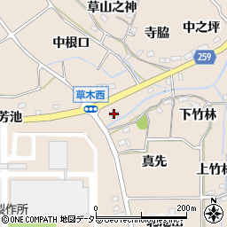 ファミリーマート阿久比草木店周辺の地図
