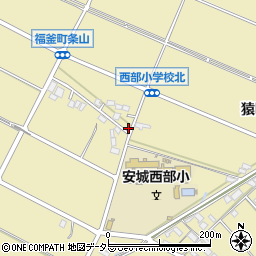 愛知県安城市福釜町笠松29周辺の地図