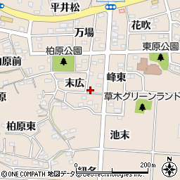 愛知県知多郡阿久比町草木末広92-4周辺の地図