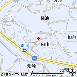 愛知県知多郡阿久比町板山向山21周辺の地図