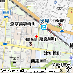 京都府京都市伏見区津知橋町66周辺の地図