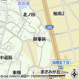 愛知県知多市大草御堂前周辺の地図
