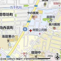 京都府京都市伏見区醍醐南里町52-62周辺の地図