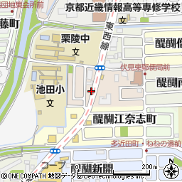 京都府京都市伏見区醍醐鍵尾町周辺の地図