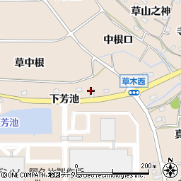 愛知県阿久比町（知多郡）草木（伯父ケ脇）周辺の地図
