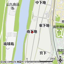 愛知県岡崎市六名町南下地周辺の地図