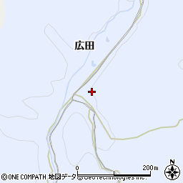 愛知県岡崎市小美町広田周辺の地図