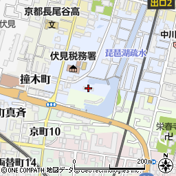 関西電力墨染発電所周辺の地図