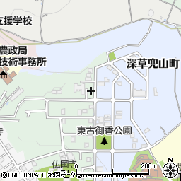 京都府京都市伏見区深草大亀谷古御香町104周辺の地図